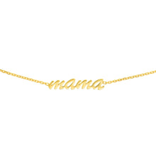 Load image into Gallery viewer, 14k Yellow Gold Script &quot;Mama&quot; Necklace
