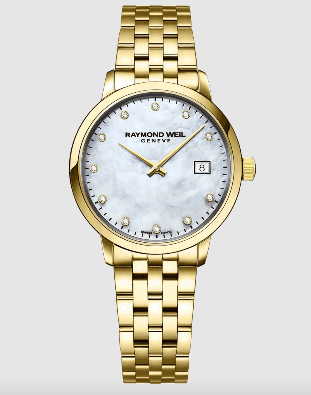 Yellow Tone Stainless Steel Raymond Weil Toccata Quartz Watch (29 mm)