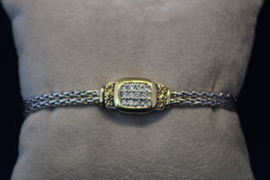 John Medeiros Nouveau Collection Clear CZ Double Strand Bracelet
