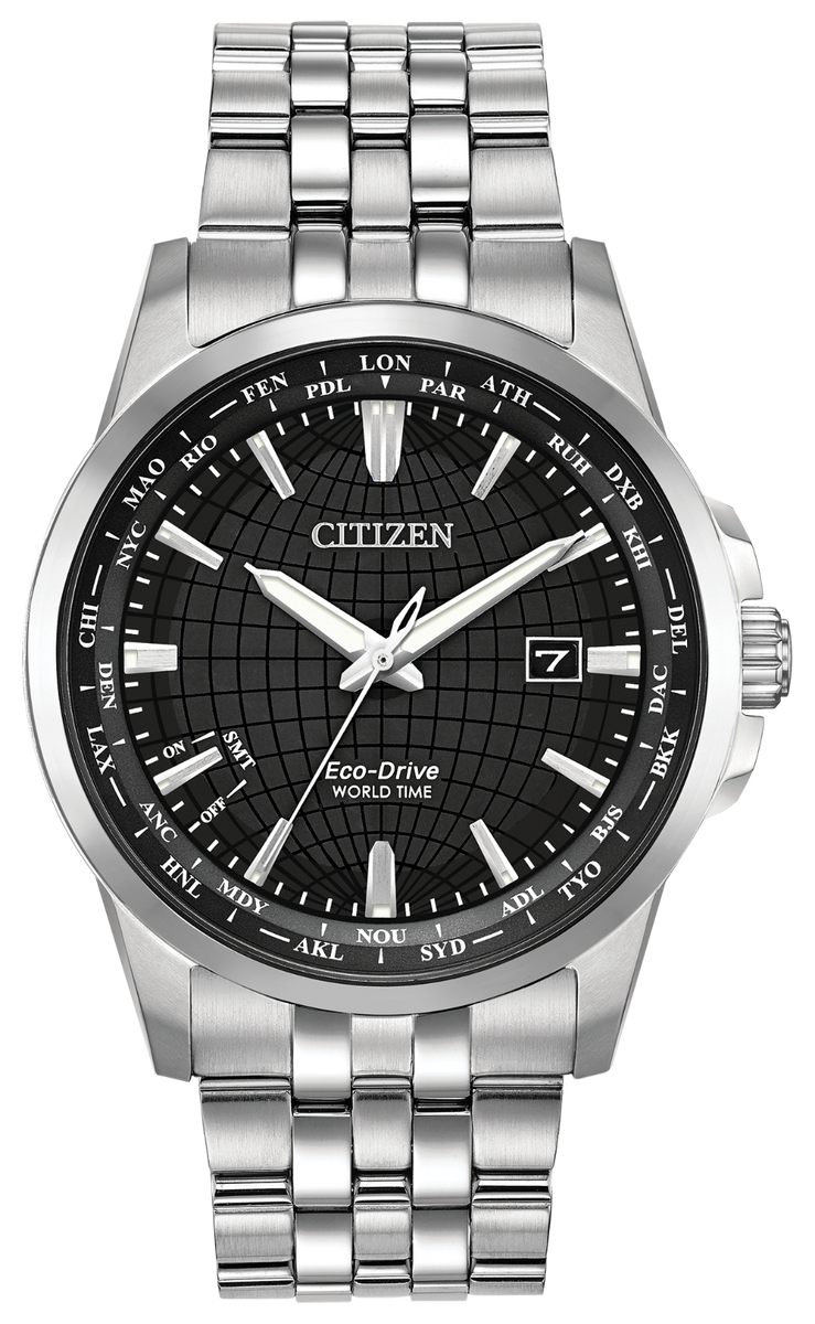 シチズン　citizen world time Gents Stainless Steel Citizen Eco-Drive World Time Perpetual