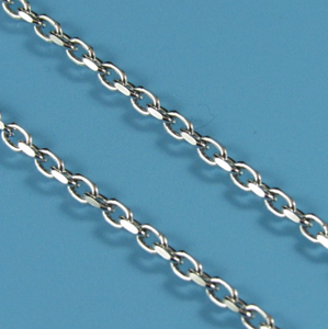 Dobbs Sterling Silver Rhodium Plated Chain (2.5mm)