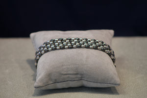 Sterling Silver Rice Beads Bracelet (7.5")