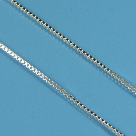 Dobbs Sterling Silver Rhodium Plated Box Chain (1.0mm)