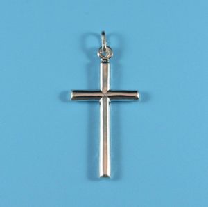 Dobbs Sterling Silver Rhodium Plated Cross