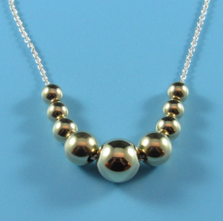 Ladies Dobbs Sterling Silver Rhodium Plate Necklace