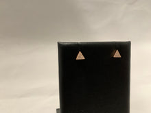 Load image into Gallery viewer, 14k Rose Gold Diamond Triangle Shape Earrings
