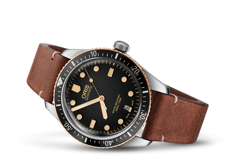 Oris Stainless Steel and Bronze Divers Sixty-Five Watch (40 mm)