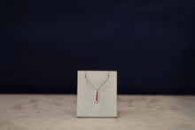 Load image into Gallery viewer, 14k White Gold Ruby and Diamond Elongated Hexagon Drop Pendant
