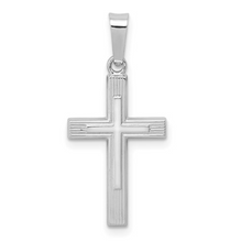 Load image into Gallery viewer, 14k White Gold Polished Latin Cross Pendant
