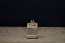 Load image into Gallery viewer, 14k White Gold Diamond Halo and Amethyst Ring
