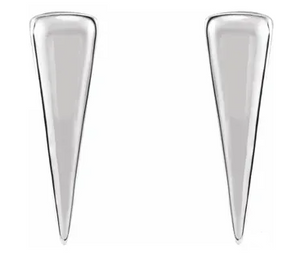 Sterling Silver Hanging Triangle Earrings.