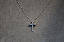 Load image into Gallery viewer, 14k White Gold Diamond Cross
