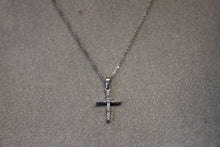 Load image into Gallery viewer, 14k White Gold Diamond Cross Pendant
