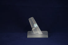 Load image into Gallery viewer, 14k White Gold Emerald Cut Aquamarine and Diamond Ring

