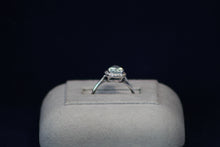 Load image into Gallery viewer, 14k White Gold Pear Shaped Aquamarine and Diamond Ring

