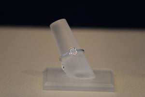 14k White Gold Bezel Set Diamond Cluster Ring