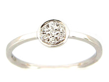 Load image into Gallery viewer, 14k White Gold Bezel Set Diamond Cluster Ring
