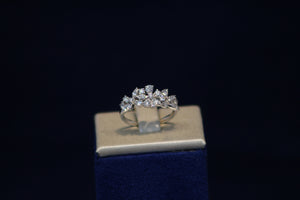 14k White Gold Diamond Florette Ring
