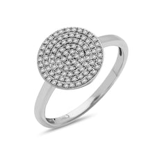 Load image into Gallery viewer, 14k White Gold Circle Diamond Cluster Ring
