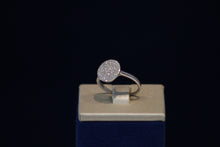 Load image into Gallery viewer, 14k White Gold Circle Diamond Cluster Ring

