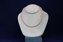 Load image into Gallery viewer, 18 Inch Pink Color Freshwater Pearl Necklace with 14k Yellow Gold Clasp
