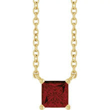 Load image into Gallery viewer, 14k Yellow Gold Garnet Necklace
