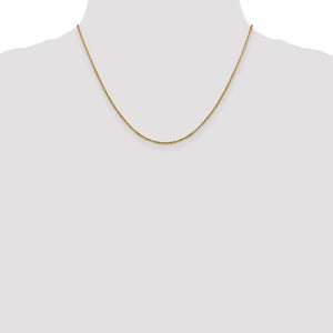 14k Yellow Gold 1.7mm 18" Flat Cable Chain