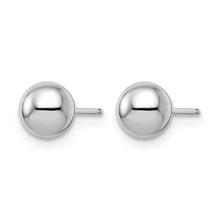 Load image into Gallery viewer, 14k White Gold Polished Ball Post Earrings
