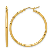 Load image into Gallery viewer, 14k Yellow Gold Polished Hoop Earrings
