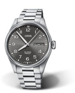 Gents Oris Stainless Steel Big Crown ProPilot Day Date Watch