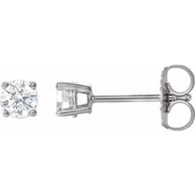 Load image into Gallery viewer, 14k White Gold Diamond Stud Earrings
