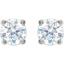 Load image into Gallery viewer, 14k White Gold Diamond Stud Earrings

