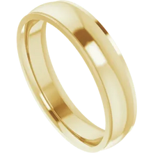 Load image into Gallery viewer, 14k Yellow Gold Stepped Edge Comfort Fit Wedding Band
