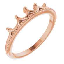 Load image into Gallery viewer, 14k Yellow Gold Crown Stackable Ring
