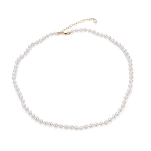 One Ladies 14k Yellow Gold 13" 4-4.5mm Fresh Water Cultured Pearl Children's Necklace