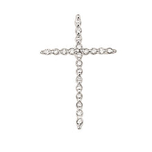 Load image into Gallery viewer, 14k White Gold Diamond Cross Necklace
