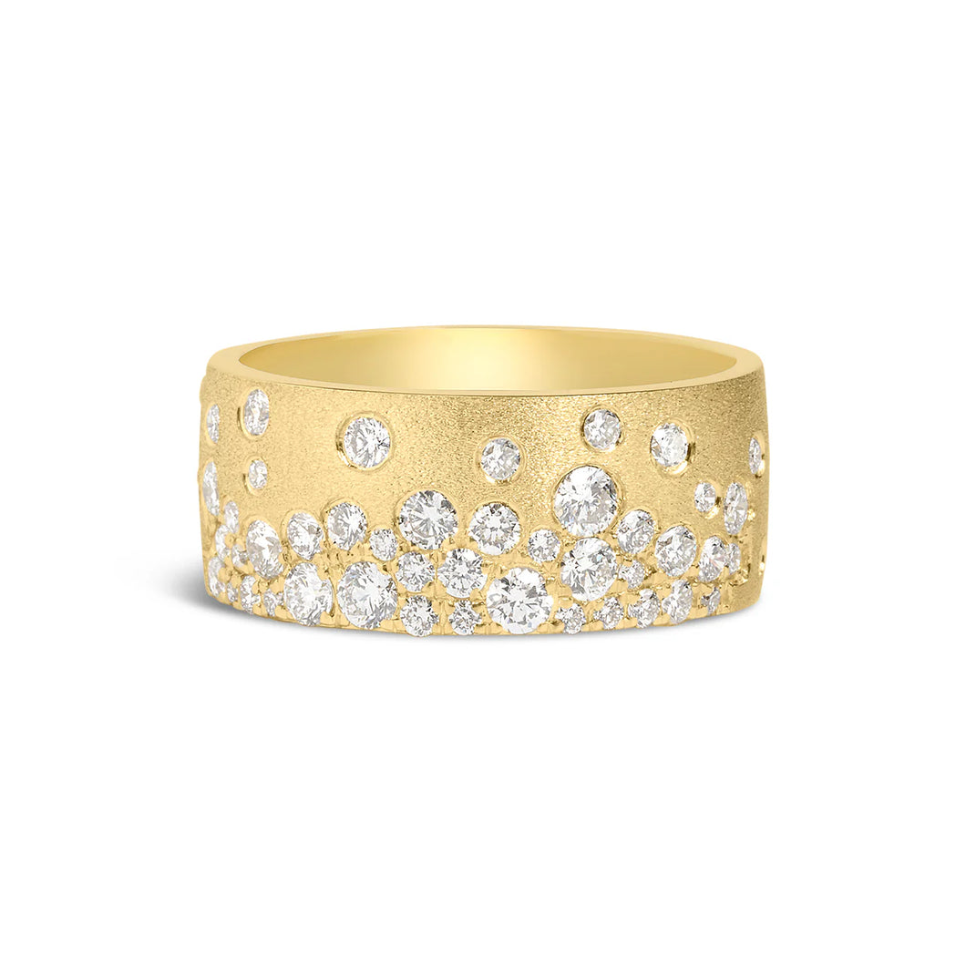 14k Yellow Gold Diamond Confetti Ring