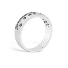 Load image into Gallery viewer, 14k White Gold Black Diamond Confetti Ring
