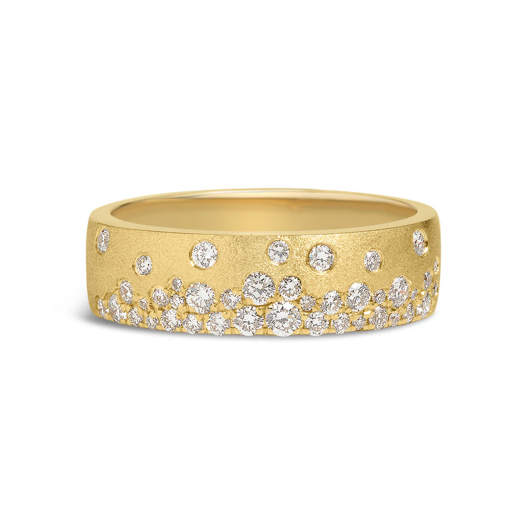 14k Yellow Gold Diamond Confetti Ring