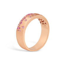 Load image into Gallery viewer, 14k Rose Gold Ruby and Pink Sapphire Confetti Ring
