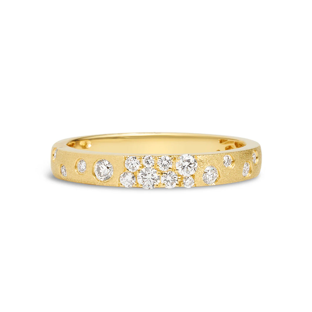 14k Yellow Gold Diamond Confetti Ring