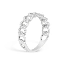 Load image into Gallery viewer, 14k White Gold Diamond Pave Link Ring

