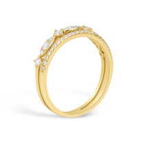 Load image into Gallery viewer, 14k Yellow Gold Diamond Crown Ring
