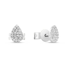 Load image into Gallery viewer, 14k White Gold Diamond Pear Shaped Stud Earrings
