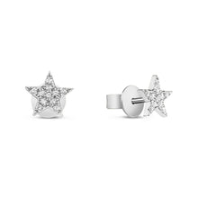 Load image into Gallery viewer, 14k Yellow Gold Diamond Star Stud Earrings

