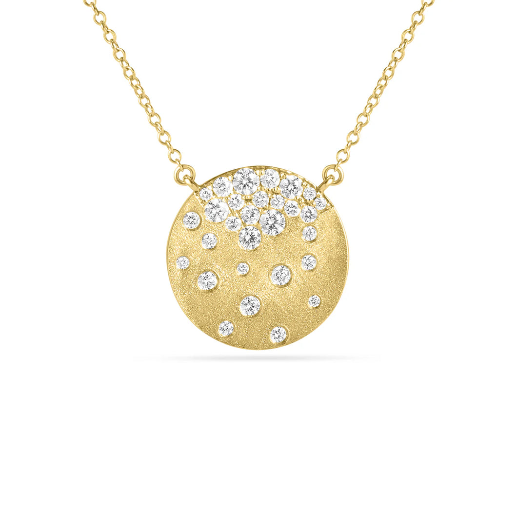 14k Yellow Gold Diamond Confetti Necklace