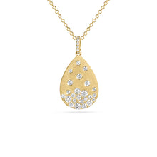 Load image into Gallery viewer, 14k Yellow Gold Diamond Confetti Pear Necklace
