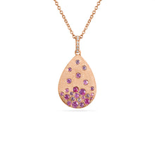Load image into Gallery viewer, 14k Rose Gold Pink Sapphire, Ruby and Diamond Necklace
