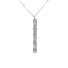 Load image into Gallery viewer, 14k White Gold Diamond Bar Necklace
