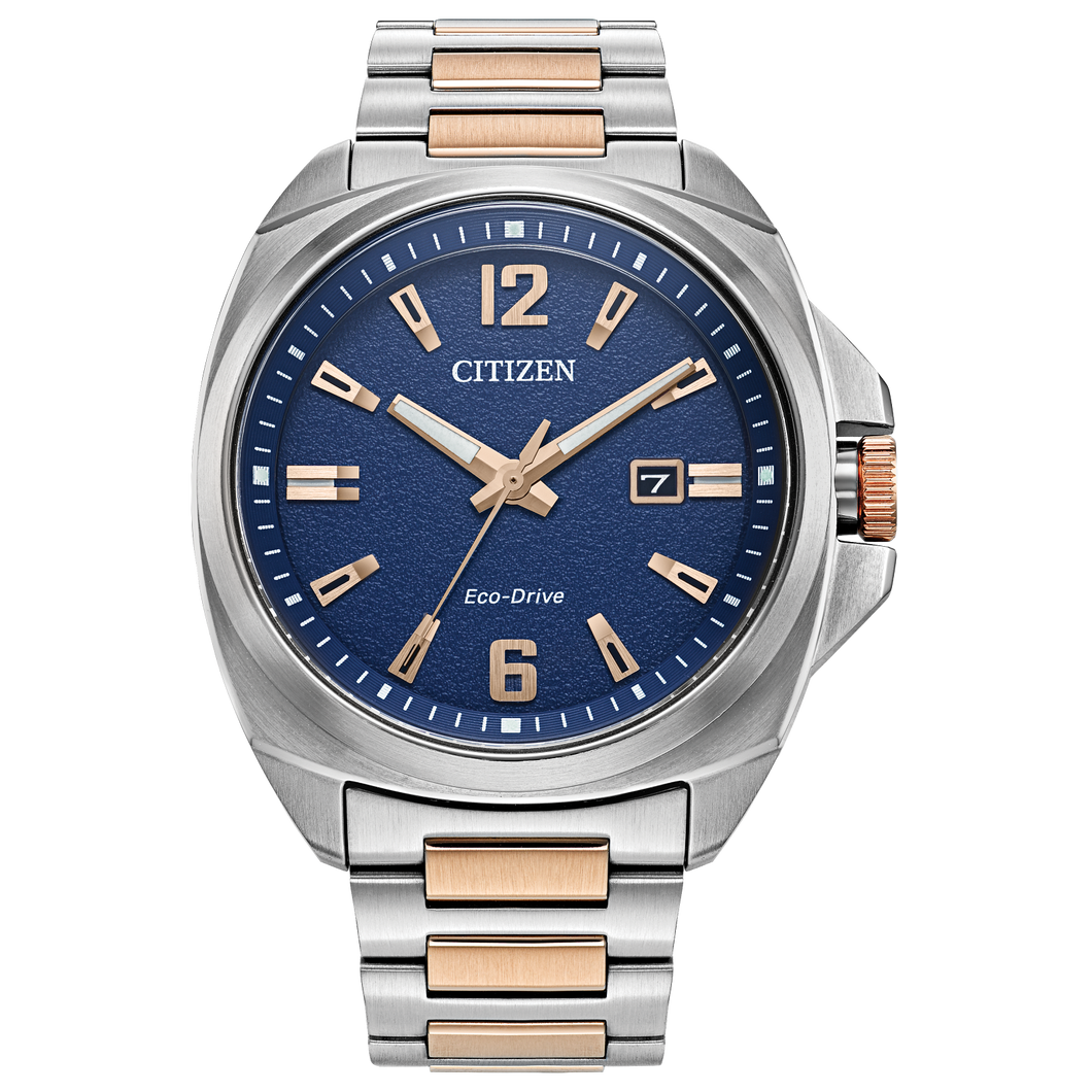 One Gents Two-Tone Stainless Steel Citizen Eco-Drive Sport Luxury Watch